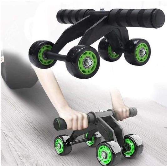 Unisex 4-Wheel AB Wheel Roller – Stability & Core Strength Trainer