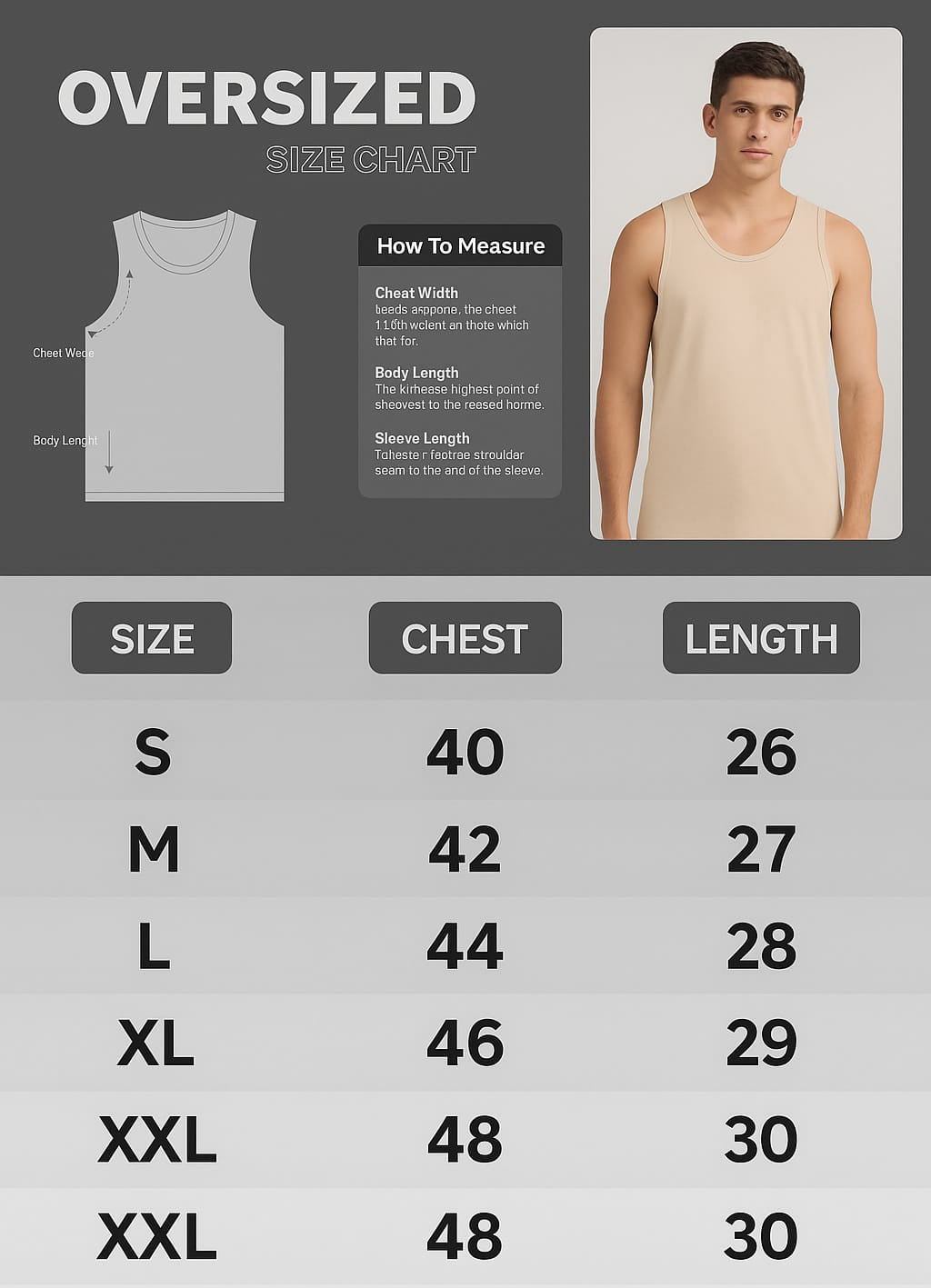 THRYX Black Oversized Tank – Premium Gym Wear